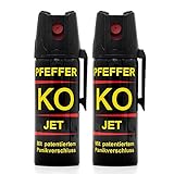 Pfefferspray KO Jet | Fog Verteidigungsspray Abwehrspray 40ml | 50ml Hundeabwehr Pepper Defender (KO Jet 50 ML 2er Set)