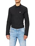 Tommy Jeans Herren TJM Essential POPLIN Shirt Hemd, Schwarz, L