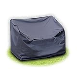 Schutzhülle für Gartenbank 120x78x80 cm 2-sitzer grau aus Polyester Oxford 420D