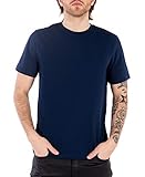 IMAKO Aleksander Tshirt Herren Kurzarm Casual t Shirts männer Rundhals Farbe Dunkelblau, Größe M