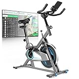 Profun Fahrrad Ergometer Heimtrainer 120 kg mit App-Verbindung, Fitnessfahrrad Fitnessbike mit Herzfrequenzsensoren,verstellbarem Sitz, Widerstand und Getränkehalter,Die Wahl der Aerobic-Übung