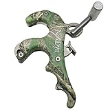 NoxDyn Bogen Spannhilfen Release Aids 4 Finger Daumengriff Compound Bogen Trigger freigeben Auslösen Bogenschießen (Camo)