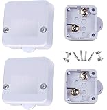 beihuazi® Türkontaktschalter Truhenschalter 2A 250V Schrankschalter türschalter mit Abdeckkasten Weiß 2 Stück