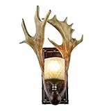 Wandleuchten Retro Rustikale Wandleuchte Wohnzimmer Schlafzimmer Geweih Wandlampe Cafe Esszimmer Wandleuchter Lounge Trepp