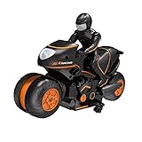 DEORBOB 2.4G RC Stunt Car Doppelseitige Flips 360 ° Drehbare Motorrad-Fernbedienung Off-Road-Hochgeschwindigkeits-Elektro-Funk-Moto-Rotation-Drift-Geschenk Fü