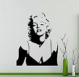 Marilyn Monroe Wandtattoos Home Design Dekoration Vintage Poster Schönheitssalon Wandkunst Vinyl Wandaufkleber für Mädchenzimmer 56x44