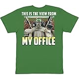 John Deere Green Short Sleeve T-Shirt Graphic Tee My Office-Green-Larg