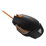ThundeX3 TM20OR - Professionelle Gaming-Maus - (Optischer Sensor, Omron mechanischer Schalter, 4000 DPI, LED-Hintergrundbeleuchtung, eingebauter Speicher, USB) Schwarz und Orange Farb