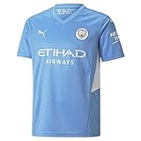 Puma Unisex-Child Manchester City Saison 2021/22, Spielausrüstung, Trikot Home, Team Light Blue White, 116