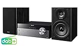 Sony CMT-SBT100B Micro-HiFi-Anlage (CD, DAB+ Digitalradio, FM/AM, USB, Bluetooth) silb