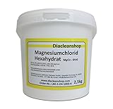Magnesiumchlorid Hexahydrat 2,5kg - reinste Pharmaqualität (E511) – Magnesium chloride u.a. zur Herstellung von Magnesiumöl, Magnesium Spray, Magnesium Fußbad, Magnesium Vollb