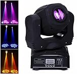 HOLDLAMP Moving Head Mini Bühnenlicht 60W LED RGBW Partylicht DMX512 10 Lichteffekt für Bar Party Halloween Weihnachten Hochzeit Disco (Schwarz)