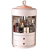 LHn-Cn Rotierende Beauty-Organizer, verstellbare kosmetische Lagerung Make-up Spinning Halter Lagerregal, für Dresser, Schlafzimmer, Badezimmer Pink