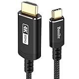 USB C auf HDMI-Kabel (4K @ 60Hz), Bauihr Typ-C auf HDMI-Kabel (Thunderbolt 3), kompatibel mit iPad Pro 2018, MacBook Pro/Air, Galaxy S10/Note 8/S9/S8, Huawei P20/Pro/P30/Pro, Mate20/30/30 Pro, 1,8