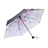 Keai Regenschirm Sun Clear Regen UV Schutz kleine frische schwarzem Kunststoff Dach Falten 92 * 106