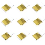 100 Blatt Goldfolie, Blattgold Imitation, Kunsthandwerk essbares Gold, Gelten zum Basteln Lebensmittel Kuchen, Torten Dekorfolie Kunsthandwerk(Gold)