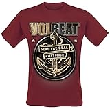 Volbeat Anchor Männer T-Shirt rot L 100% Baumwolle Band-Merch, B