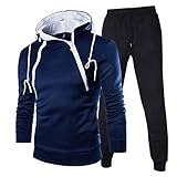 BOOMJIU Herren Jogginganzug Trainingsanzug Sportanzug Sporthose Hoodie Hose für Gym Warm Tracksuit Sporthose und Trainingsjack