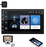 APCHY 7 Zoll Single Din Android 10.0 Autoradio Bluetooth-WLAN Unterstützen GPS Navigation Spiegel-Link AM/FM/RDS OBD2 Touchscreen Autoradio Player Kostenlos Rückfahrkamera Für Pkw-LKW,S