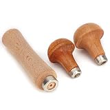 3 x Holzgriff für Feile, Schneidwerkzeug, Handwerk, Handwerk, Handwerkzeug, Schraube auf Holzfeile, Griff zum Rasieren und Entbaren, H