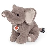 Teddy Hermann 90742 Elefant sitzend 35 cm, Kuscheltier, Plü