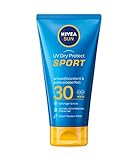 NIVEA SUN UV Dry Protect Sport Creme Gel LSF 30 (175 ml), nicht fettender Sonnenschutz mit Sofort-Trocken-Effekt, schweißresistente & extra wasserfeste S