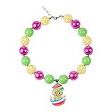 ABOOFAN Ostern Perle Halskette Armband Strass Ei Küken Anhänger Charme Schmuck Ornamente für Ostern Geschenk M