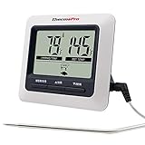 ThermoPro TP04 Digital Bratenthermometer Grillthermometer Ofenthermometer Fleischthermometer mit integriertem Countdown T