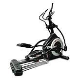 AsVIVA Ellipsentrainer Ergometer E3 Pro, Crosstrainer mit 27kg Schwungmasse, LED Fitnesscomputer, 5-Fach manuell verstellbare Steigung, inklusive Polar Pulsgurt, Ellipsen Ergometer, schw