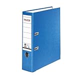 Original Falken Recycolor Umwelt-Ordner Öko. Made in Germany. Farbiger Papierbezug außen 8 cm breit DIN A4 blau Ringordner Aktenordner Briefordner Büroordner Pappordner CO2-Neutral Blauer Eng