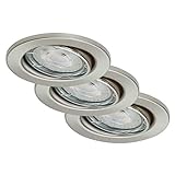 LED Einbauleuchte 3er Set Briloner 7148-032 Einbauspot 3x 5W Dimmbar Schwenkb