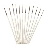 dedepeng 12er Set Malerei Feine Pinsel Set Detaillierung Pinsel Zeichnung Zubehör für Gesicht Nagelöl Acryl Malerei Pinsel Set für Kinder Acryl Detail Malerei Leinwand Wände Möb