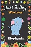 Just A Boy Who Loves Elephants: Cute Notebook Journal For Elephant Lovers Boy. A perfect Handy Elephant Blank Lined Notebook Journal Gift For Boys, ... Birthday, Back To school, Christmas etc. V.27