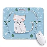 Gaming Mouse Pad Abstrakte Katze Weihnachten Zeichnung Tier Schöne Feier Nette Digitale Rutschfeste Gummi Backing Computer Mousepad Für Notebooks Maus M
