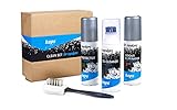 Kaps 4 Sneakers Schuhpflege Reinigungsset, Gel Sneaker Reiniger, wasserabweisendes Schuhschutz Spray & Schuhspray gegen Geruch 100ml, ideal für Sportschuhe, Wildlederschuhe, Lederschuhe, Tex