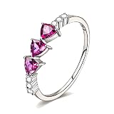 ANAZOZ Echtschmuck Trauring Frau 18 Karat Weißgold Ehering Damen Geometrie 0.55ct Turmaline Diamant Triangelschliff Au 750 Gr. 49 (15.6)