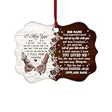 MILONT Personalisiertes Ornament mit Aufschrift 'Miss Miss I Personalized I Your Decoration Day Patio Rasen & Garden' (B)