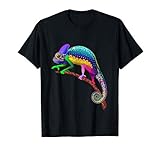 Chamäleon T-Shirt Buntes Chamäleon Haustier Eidechsen T-S