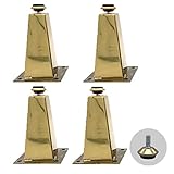 FFYN EIN Set von 4 Möbelfüßen Möbelbeine Edelstahlfüße Metallmöbelfüße Sofa, Schrank, Tisch, TV-Schrank, Bücherregal, Bettmöbel Ersatz (mit Schrauben) (10,5 cm)