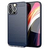 Toppix kompatibel mit iPhone 13 Pro Max, Hülle Handyhülle TPU Silikon Soft Case Stoßfest [Carbon Fibre Texture] Cover Schutzhülle für iPhone 13 Pro Max (2021 Release), B
