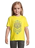 Forest Bear Tribal Vector Graphic Yellow Colorful Kids T-Shirt 130-140cm (10year)
