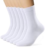 EIISSION Socken Herren Damen 39-42 Weiß Warme Sportsocken Unisex Business Lange mit Baum-wolle Haltbarkeit für Sport Freizeit 6