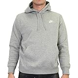 Nike Herren Kapuzenpullover Sweatshirt Kapuzenpulli Sportswear Verein Fleece, Grigio_Nero, L, BV2654