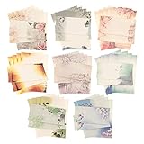 Deolven Briefpapier,8 Sets Chinesisches Schreiben von Briefen Schreibpapier 32 Blatt Vintage Schreibpapier+16 Blatt Retro Umschläg