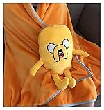 CHANGCHUNTENG Abnehmbares und waschbares Kissen Flanell Decke Spiel Konsole Puppe Klimaanlage Decke Spielzeug Indoor Sofa Dekoration Büro Nap Decke (4 * 6in) (Color : Yellow, Size : Pillow Blanket)