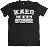 Teamzad Kaer Morhen Training School Blood Sweat and Monsters Mens Black T Shirt XXXL