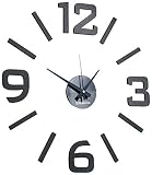 PEARL Uhr zum Aufkleben: 1-Meter XXL-Design-Wanduhr zum Aufkleben (Wanduhr XXL Kleben)