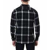 Herren Langarmshirt mit Knopfleiste,unterzieh t Shirt,Hemd Lederjacke,gefüttertes flanellhemd,hemdjacke lang,Dickes Hemd,witzige t Shirts Herren,Hemd Pullover 2 in 1 Herren,flanellhemd k