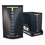 Runtime Meal - vollwertiger Mahlzeitersatz für langanhaltende Sättigung, Energie, Konzentration und Leistungsfähigkeit, mit Vitaminen und Nährstoffen, 8 x 100g (Matcha)