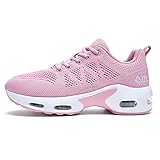 HuJAT Damen Air Laufschuhe Walking Tennis Mode Sneakers Casual Bequem Atmungsaktiv Joggingschuhe, rose, 38 EU